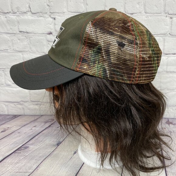 Camo Trucker Hat Mesh Cap Strap Back Baldwin Filters Real Tree AP Camouflage New - Picture 2 of 9